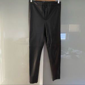 Zara Faux Leather Black Pants Size M